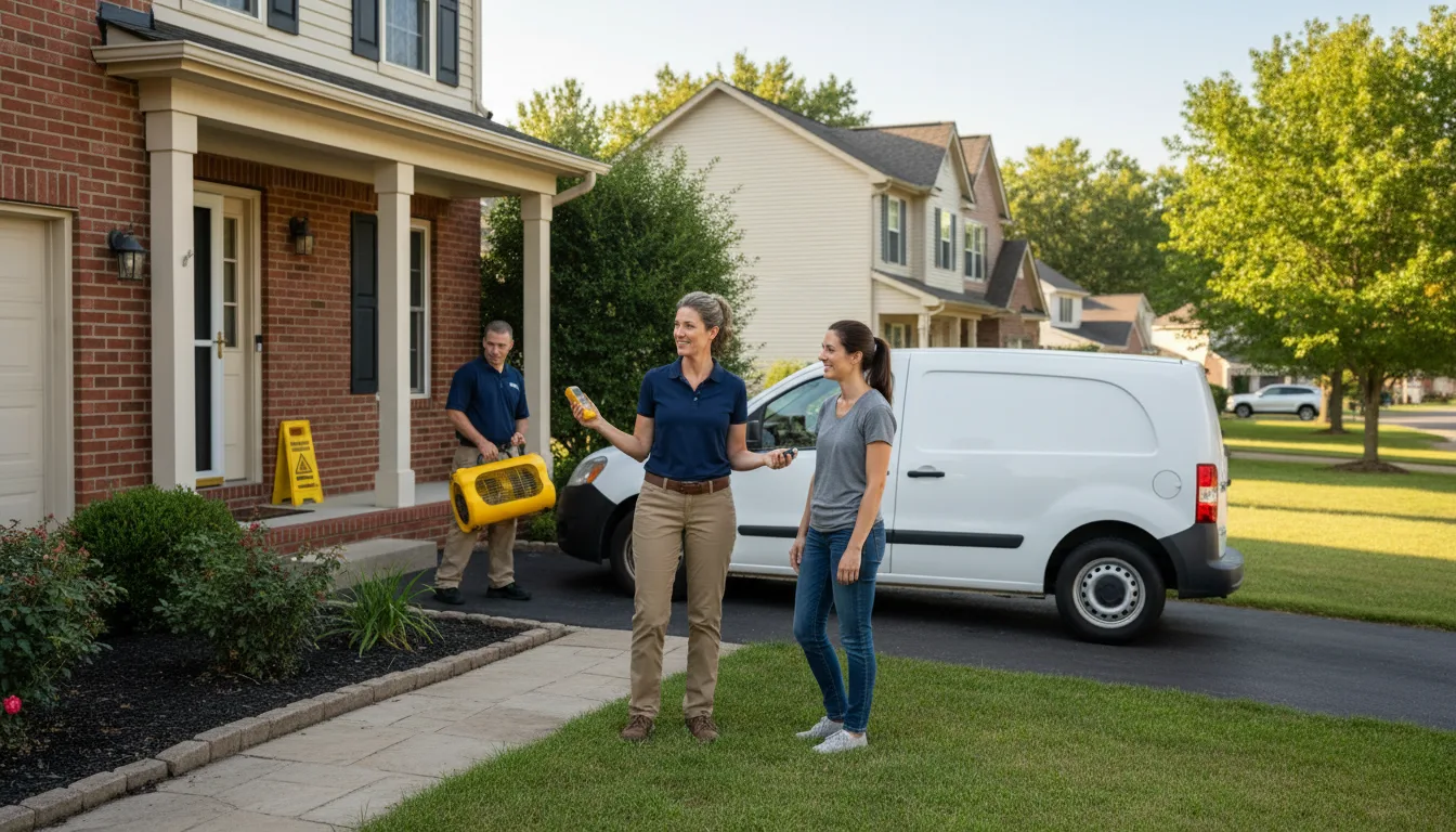 Residential water damage restoration in Round Top, TX